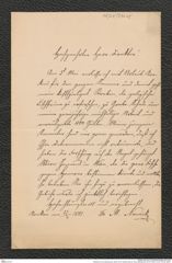 Nachlass Franz Steindachner, Brief von M. Nowicki-Sila an Franz Steindachner (27.04 1881), Inv.Nr. 370.05, Seite 1
